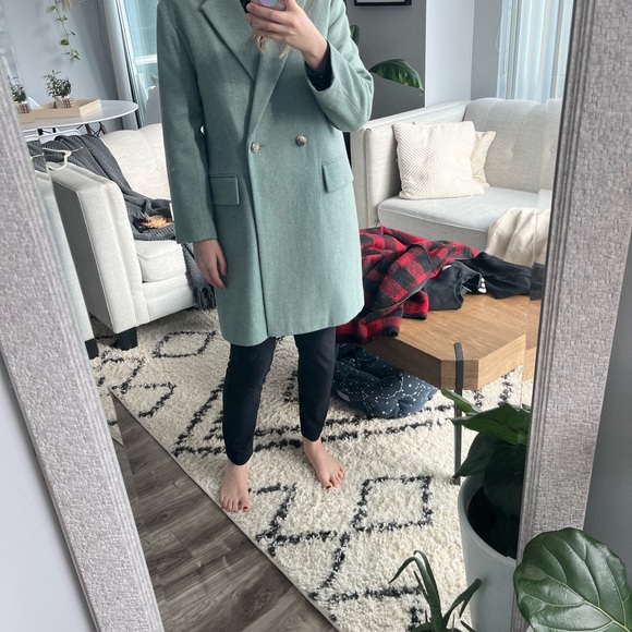 Club Monaco Wool Coat Blue/Green - Picture 7 of 9